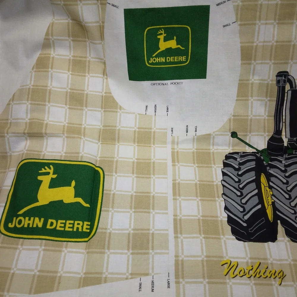 FABRIC John Deere Child's Vest Licensed Cut & Sew Fabric Panel
